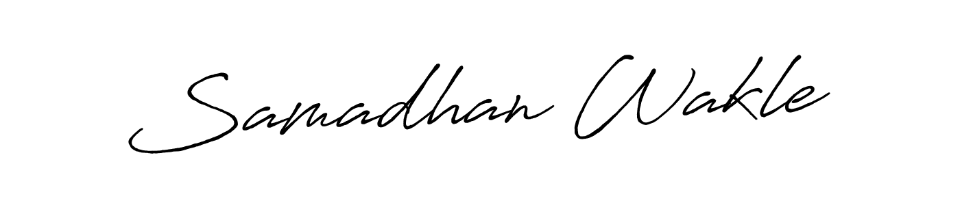 Create a beautiful signature design for name Samadhan Wakle. With this signature (Antro_Vectra_Bolder) fonts, you can make a handwritten signature for free. Samadhan Wakle signature style 7 images and pictures png