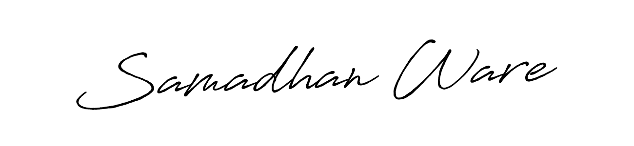 Samadhan Ware stylish signature style. Best Handwritten Sign (Antro_Vectra_Bolder) for my name. Handwritten Signature Collection Ideas for my name Samadhan Ware. Samadhan Ware signature style 7 images and pictures png