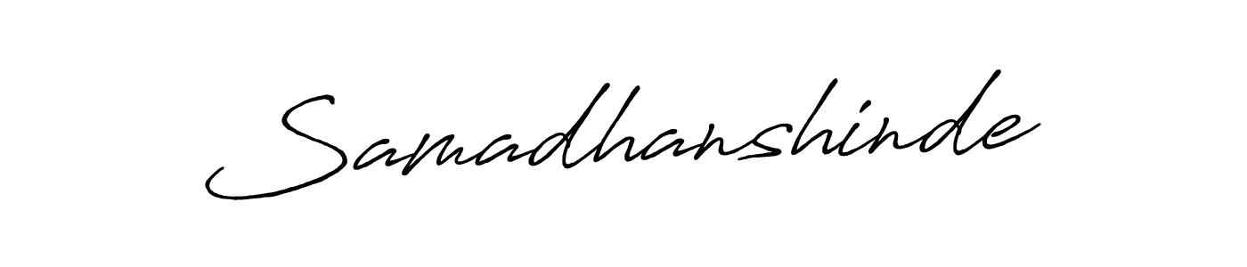 How to make Samadhanshinde name signature. Use Antro_Vectra_Bolder style for creating short signs online. This is the latest handwritten sign. Samadhanshinde signature style 7 images and pictures png