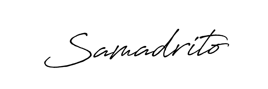 Create a beautiful signature design for name Samadrito. With this signature (Antro_Vectra_Bolder) fonts, you can make a handwritten signature for free. Samadrito signature style 7 images and pictures png