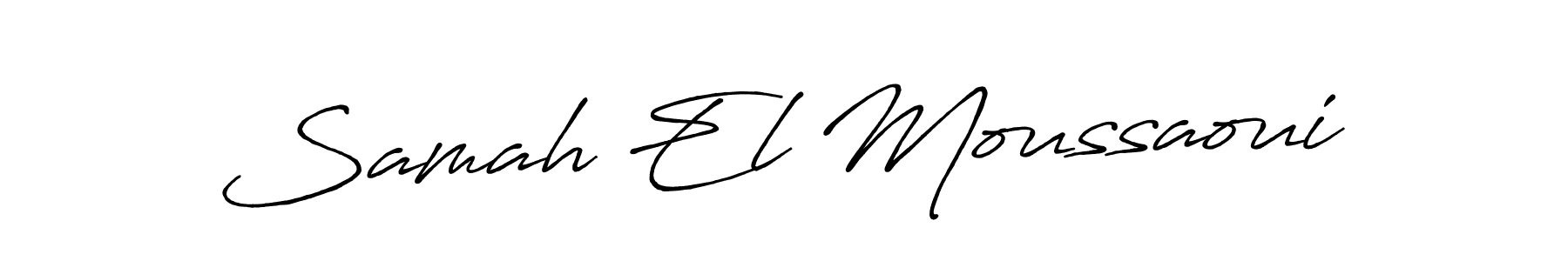 Make a short Samah El Moussaoui signature style. Manage your documents anywhere anytime using Antro_Vectra_Bolder. Create and add eSignatures, submit forms, share and send files easily. Samah El Moussaoui signature style 7 images and pictures png