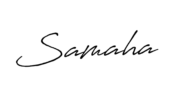 Samaha stylish signature style. Best Handwritten Sign (Antro_Vectra_Bolder) for my name. Handwritten Signature Collection Ideas for my name Samaha. Samaha signature style 7 images and pictures png