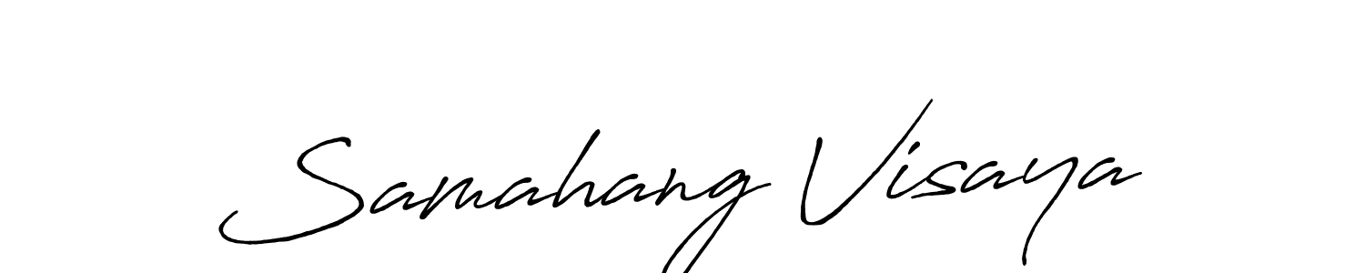 Use a signature maker to create a handwritten signature online. With this signature software, you can design (Antro_Vectra_Bolder) your own signature for name Samahang Visaya. Samahang Visaya signature style 7 images and pictures png