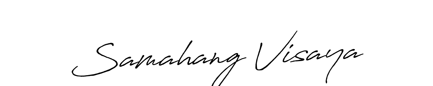 Use a signature maker to create a handwritten signature online. With this signature software, you can design (Antro_Vectra_Bolder) your own signature for name Samahang Visaya. Samahang Visaya signature style 7 images and pictures png