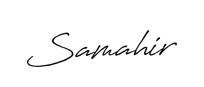 Design your own signature with our free online signature maker. With this signature software, you can create a handwritten (Antro_Vectra_Bolder) signature for name Samahir. Samahir signature style 7 images and pictures png