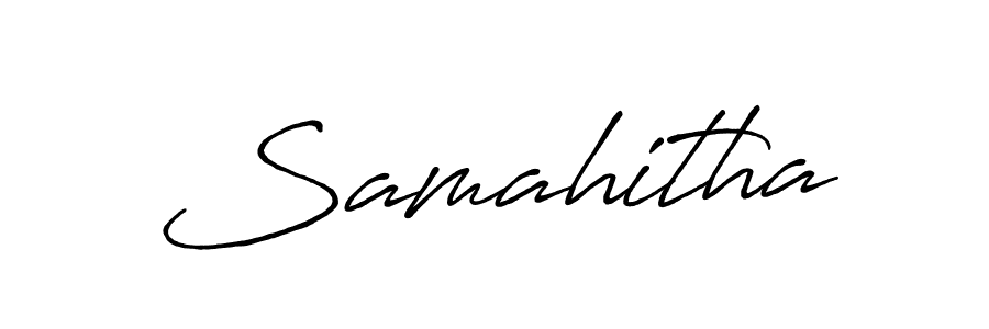 Make a beautiful signature design for name Samahitha. With this signature (Antro_Vectra_Bolder) style, you can create a handwritten signature for free. Samahitha signature style 7 images and pictures png