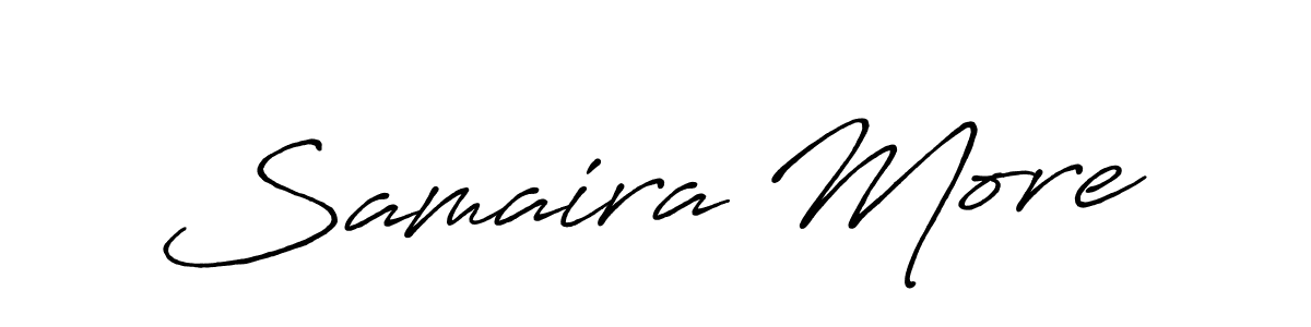 Create a beautiful signature design for name Samaira More. With this signature (Antro_Vectra_Bolder) fonts, you can make a handwritten signature for free. Samaira More signature style 7 images and pictures png