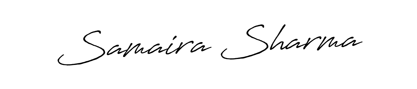 Samaira Sharma stylish signature style. Best Handwritten Sign (Antro_Vectra_Bolder) for my name. Handwritten Signature Collection Ideas for my name Samaira Sharma. Samaira Sharma signature style 7 images and pictures png