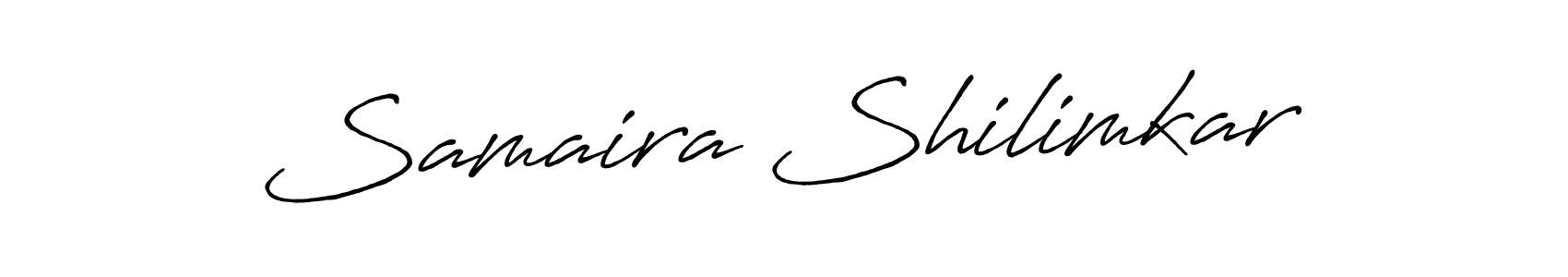 Make a beautiful signature design for name Samaira Shilimkar. With this signature (Antro_Vectra_Bolder) style, you can create a handwritten signature for free. Samaira Shilimkar signature style 7 images and pictures png