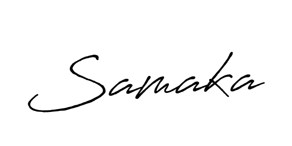 Create a beautiful signature design for name Samaka. With this signature (Antro_Vectra_Bolder) fonts, you can make a handwritten signature for free. Samaka signature style 7 images and pictures png