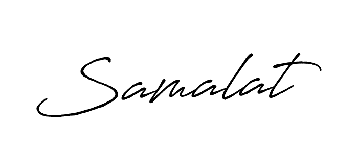 The best way (Antro_Vectra_Bolder) to make a short signature is to pick only two or three words in your name. The name Samalat include a total of six letters. For converting this name. Samalat signature style 7 images and pictures png