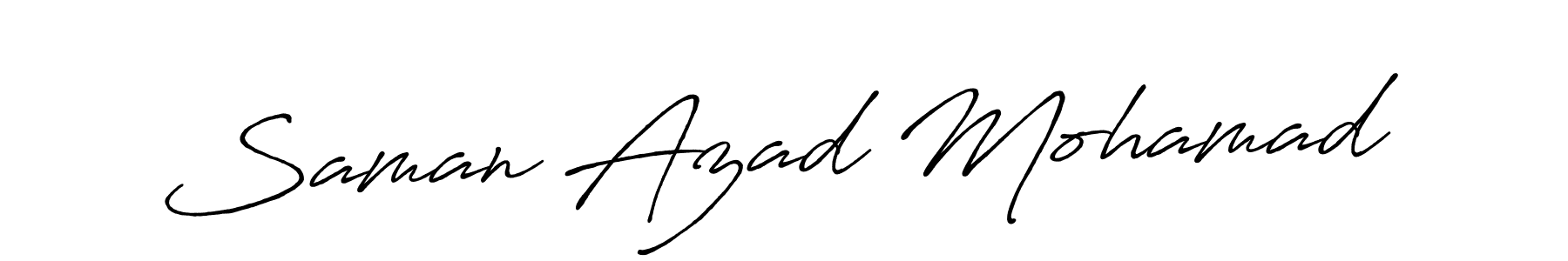 You should practise on your own different ways (Antro_Vectra_Bolder) to write your name (Saman Azad Mohamad) in signature. don't let someone else do it for you. Saman Azad Mohamad signature style 7 images and pictures png