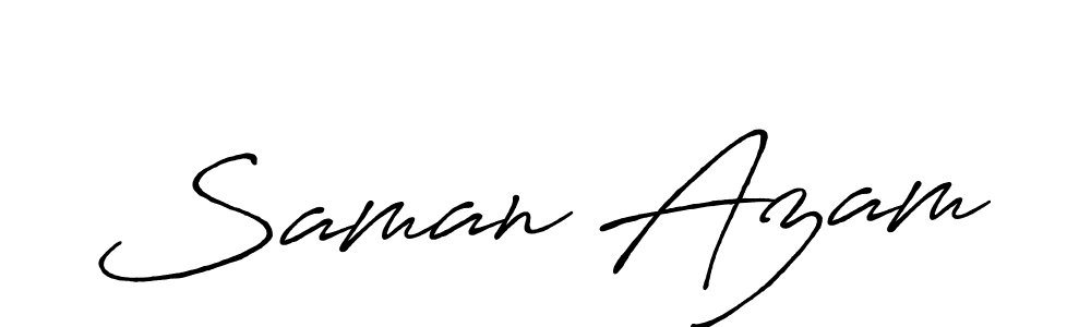 Make a beautiful signature design for name Saman Azam. Use this online signature maker to create a handwritten signature for free. Saman Azam signature style 7 images and pictures png