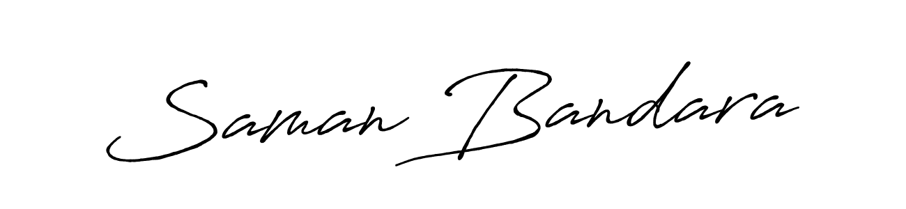 Create a beautiful signature design for name Saman Bandara. With this signature (Antro_Vectra_Bolder) fonts, you can make a handwritten signature for free. Saman Bandara signature style 7 images and pictures png