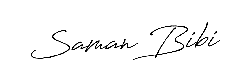 Saman Bibi stylish signature style. Best Handwritten Sign (Antro_Vectra_Bolder) for my name. Handwritten Signature Collection Ideas for my name Saman Bibi. Saman Bibi signature style 7 images and pictures png