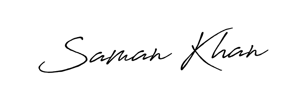 if you are searching for the best signature style for your name Saman Khan. so please give up your signature search. here we have designed multiple signature styles  using Antro_Vectra_Bolder. Saman Khan signature style 7 images and pictures png