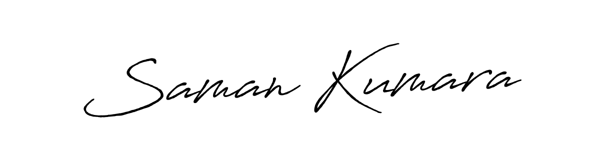 Design your own signature with our free online signature maker. With this signature software, you can create a handwritten (Antro_Vectra_Bolder) signature for name Saman Kumara. Saman Kumara signature style 7 images and pictures png