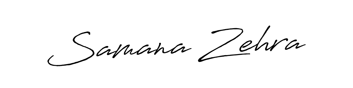 Samana Zehra stylish signature style. Best Handwritten Sign (Antro_Vectra_Bolder) for my name. Handwritten Signature Collection Ideas for my name Samana Zehra. Samana Zehra signature style 7 images and pictures png