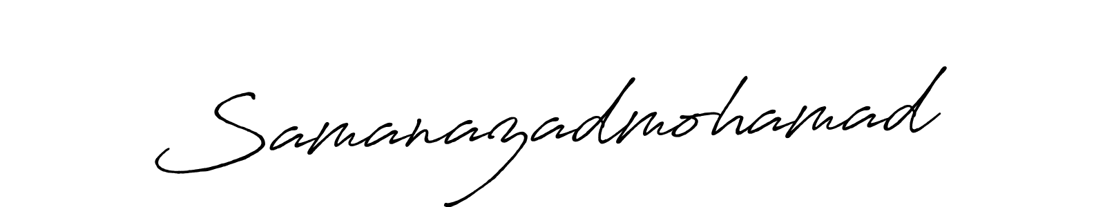 It looks lik you need a new signature style for name Samanazadmohamad. Design unique handwritten (Antro_Vectra_Bolder) signature with our free signature maker in just a few clicks. Samanazadmohamad signature style 7 images and pictures png