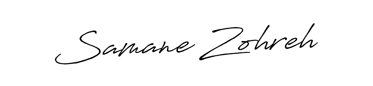 Design your own signature with our free online signature maker. With this signature software, you can create a handwritten (Antro_Vectra_Bolder) signature for name Samane Zohreh. Samane Zohreh signature style 7 images and pictures png