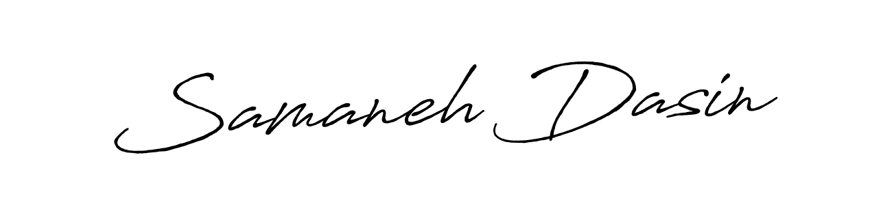 Create a beautiful signature design for name Samaneh Dasin. With this signature (Antro_Vectra_Bolder) fonts, you can make a handwritten signature for free. Samaneh Dasin signature style 7 images and pictures png