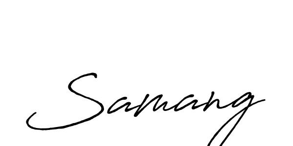 Design your own signature with our free online signature maker. With this signature software, you can create a handwritten (Antro_Vectra_Bolder) signature for name Samang. Samang signature style 7 images and pictures png