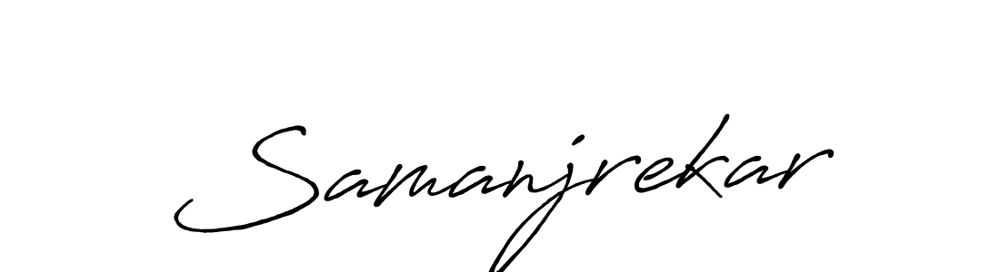 Use a signature maker to create a handwritten signature online. With this signature software, you can design (Antro_Vectra_Bolder) your own signature for name Samanjrekar. Samanjrekar signature style 7 images and pictures png