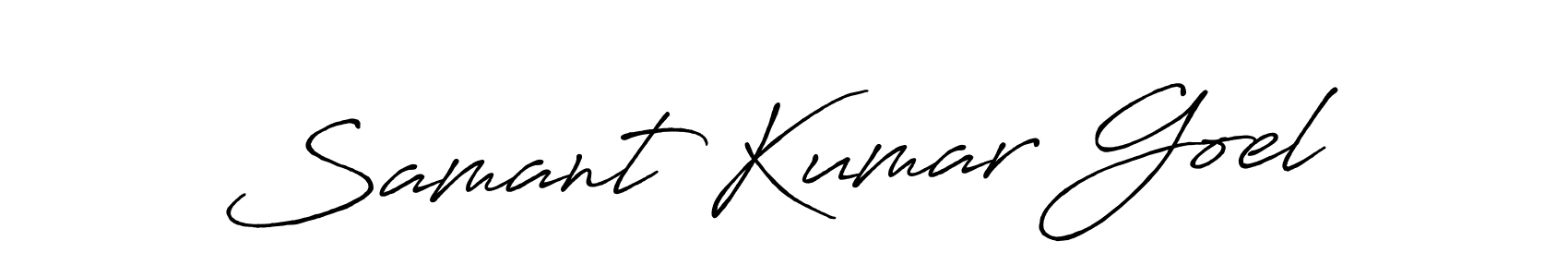 Also we have Samant Kumar Goel name is the best signature style. Create professional handwritten signature collection using Antro_Vectra_Bolder autograph style. Samant Kumar Goel signature style 7 images and pictures png