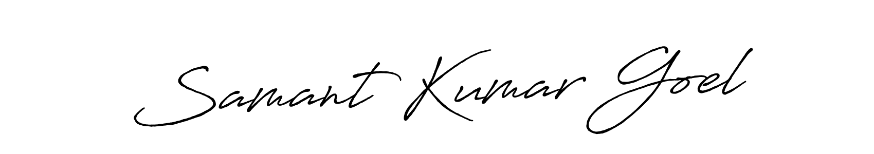 Also we have Samant Kumar Goel name is the best signature style. Create professional handwritten signature collection using Antro_Vectra_Bolder autograph style. Samant Kumar Goel signature style 7 images and pictures png