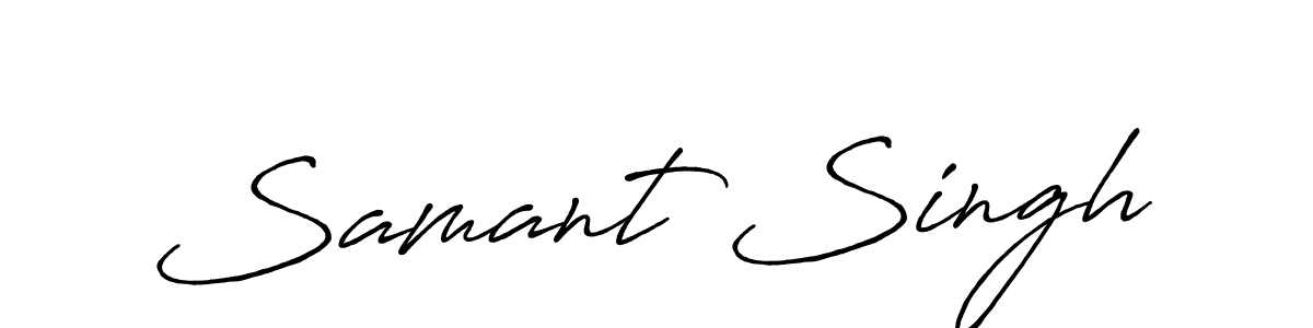 How to make Samant Singh signature? Antro_Vectra_Bolder is a professional autograph style. Create handwritten signature for Samant Singh name. Samant Singh signature style 7 images and pictures png