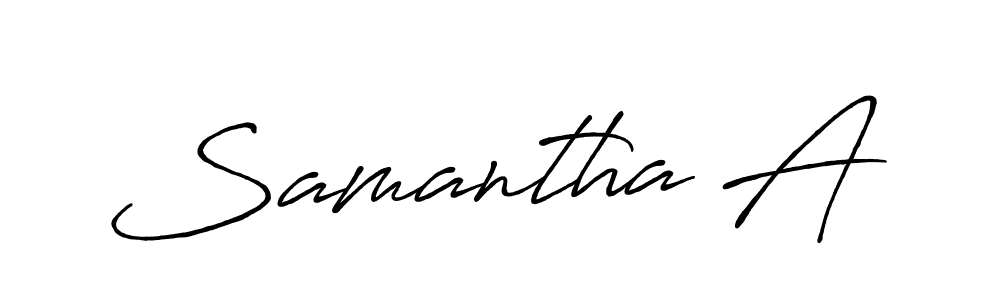 Use a signature maker to create a handwritten signature online. With this signature software, you can design (Antro_Vectra_Bolder) your own signature for name Samantha A. Samantha A signature style 7 images and pictures png