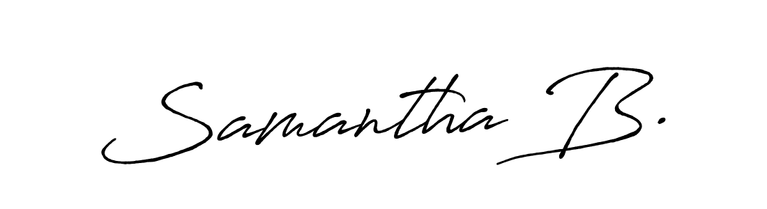 if you are searching for the best signature style for your name Samantha B.. so please give up your signature search. here we have designed multiple signature styles  using Antro_Vectra_Bolder. Samantha B. signature style 7 images and pictures png