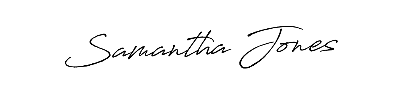 The best way (Antro_Vectra_Bolder) to make a short signature is to pick only two or three words in your name. The name Samantha Jones include a total of six letters. For converting this name. Samantha Jones signature style 7 images and pictures png