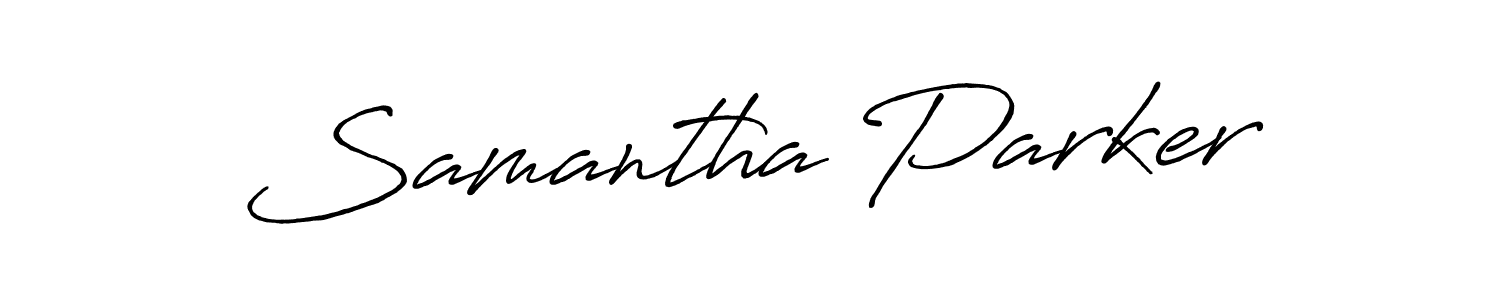 Samantha Parker stylish signature style. Best Handwritten Sign (Antro_Vectra_Bolder) for my name. Handwritten Signature Collection Ideas for my name Samantha Parker. Samantha Parker signature style 7 images and pictures png