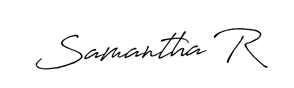 Use a signature maker to create a handwritten signature online. With this signature software, you can design (Antro_Vectra_Bolder) your own signature for name Samantha R. Samantha R signature style 7 images and pictures png