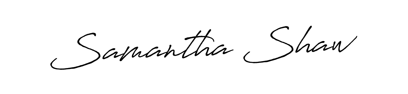 Samantha Shaw stylish signature style. Best Handwritten Sign (Antro_Vectra_Bolder) for my name. Handwritten Signature Collection Ideas for my name Samantha Shaw. Samantha Shaw signature style 7 images and pictures png