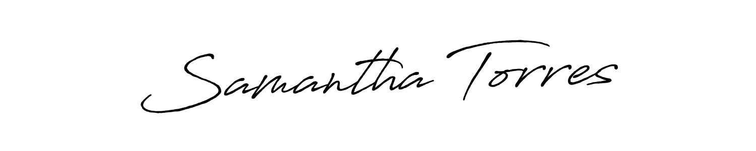 You should practise on your own different ways (Antro_Vectra_Bolder) to write your name (Samantha Torres) in signature. don't let someone else do it for you. Samantha Torres signature style 7 images and pictures png