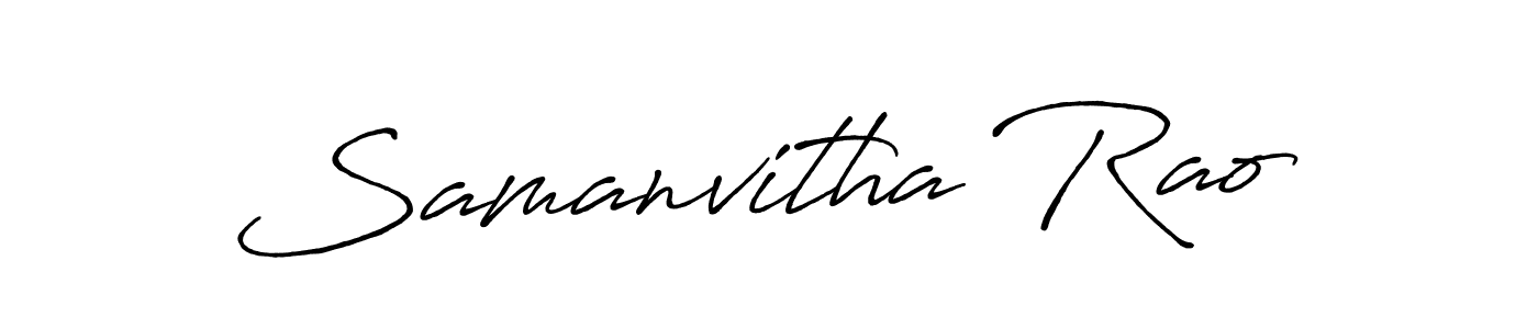 Create a beautiful signature design for name Samanvitha Rao. With this signature (Antro_Vectra_Bolder) fonts, you can make a handwritten signature for free. Samanvitha Rao signature style 7 images and pictures png