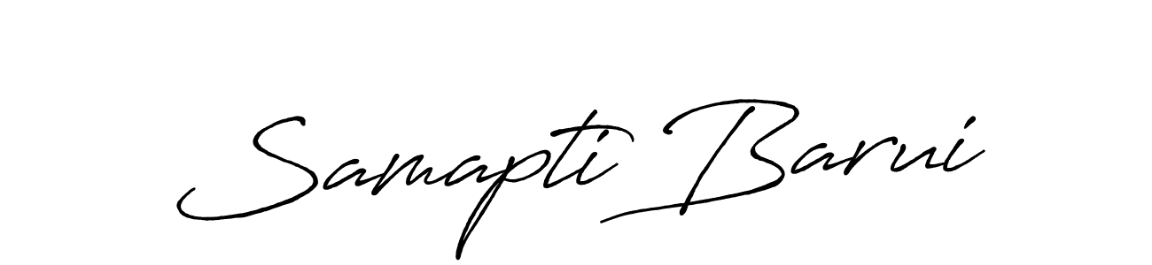 Create a beautiful signature design for name Samapti Barui. With this signature (Antro_Vectra_Bolder) fonts, you can make a handwritten signature for free. Samapti Barui signature style 7 images and pictures png