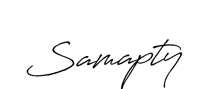 if you are searching for the best signature style for your name Samapty. so please give up your signature search. here we have designed multiple signature styles  using Antro_Vectra_Bolder. Samapty signature style 7 images and pictures png