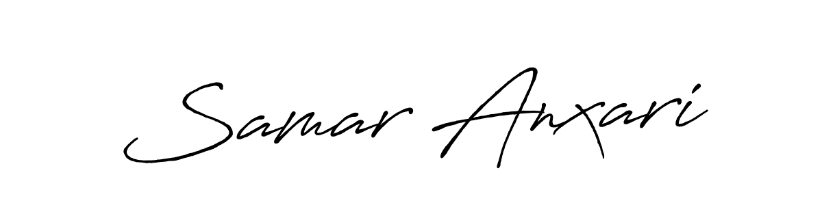 Make a beautiful signature design for name Samar Anxari. Use this online signature maker to create a handwritten signature for free. Samar Anxari signature style 7 images and pictures png