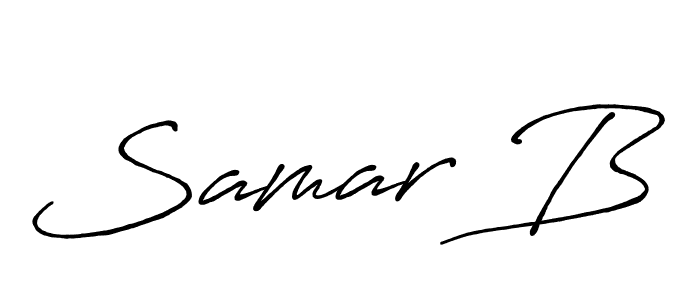 Design your own signature with our free online signature maker. With this signature software, you can create a handwritten (Antro_Vectra_Bolder) signature for name Samar B. Samar B signature style 7 images and pictures png