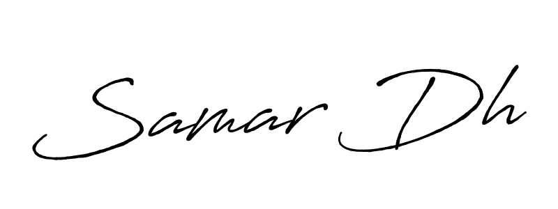 Create a beautiful signature design for name Samar Dh. With this signature (Antro_Vectra_Bolder) fonts, you can make a handwritten signature for free. Samar Dh signature style 7 images and pictures png