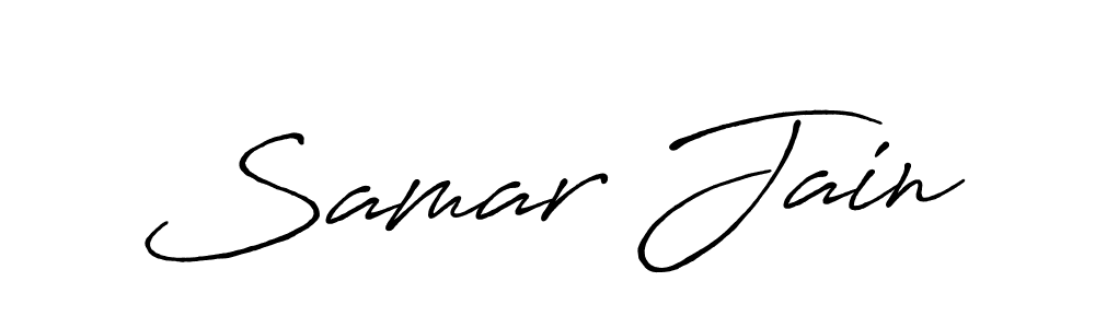 Once you've used our free online signature maker to create your best signature Antro_Vectra_Bolder style, it's time to enjoy all of the benefits that Samar Jain name signing documents. Samar Jain signature style 7 images and pictures png