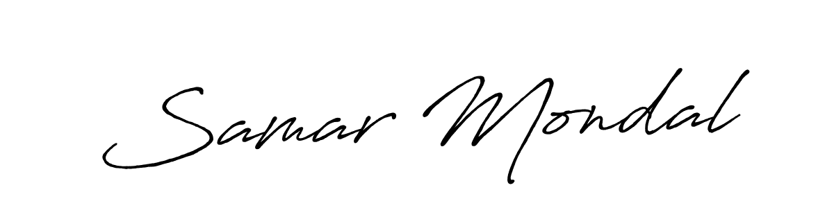 Design your own signature with our free online signature maker. With this signature software, you can create a handwritten (Antro_Vectra_Bolder) signature for name Samar Mondal. Samar Mondal signature style 7 images and pictures png