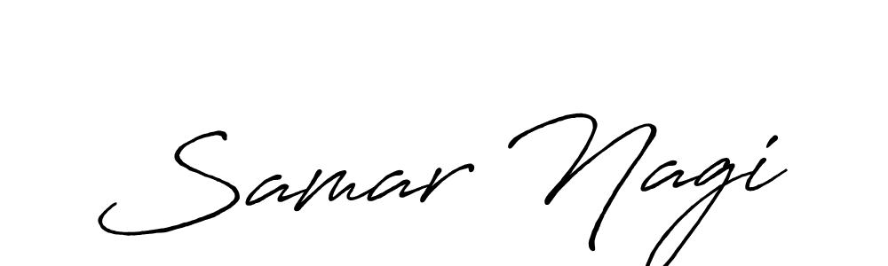 How to make Samar Nagi name signature. Use Antro_Vectra_Bolder style for creating short signs online. This is the latest handwritten sign. Samar Nagi signature style 7 images and pictures png