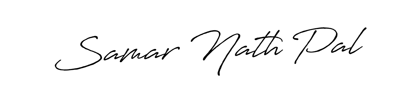 Make a beautiful signature design for name Samar Nath Pal. With this signature (Antro_Vectra_Bolder) style, you can create a handwritten signature for free. Samar Nath Pal signature style 7 images and pictures png