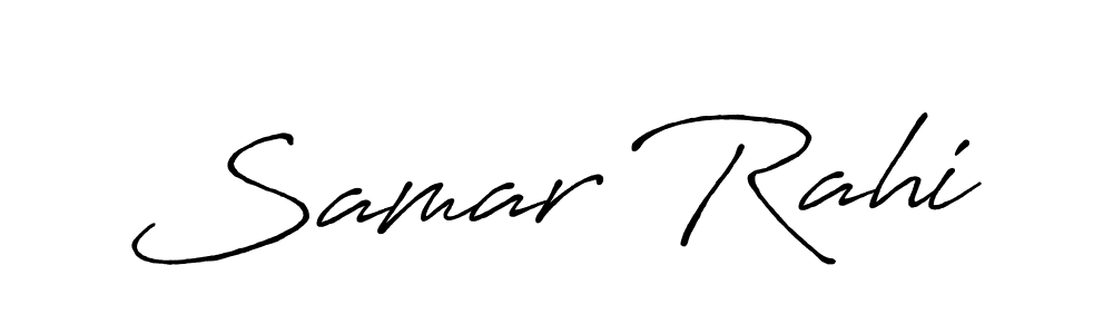 The best way (Antro_Vectra_Bolder) to make a short signature is to pick only two or three words in your name. The name Samar Rahi include a total of six letters. For converting this name. Samar Rahi signature style 7 images and pictures png