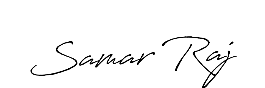 Create a beautiful signature design for name Samar Raj. With this signature (Antro_Vectra_Bolder) fonts, you can make a handwritten signature for free. Samar Raj signature style 7 images and pictures png
