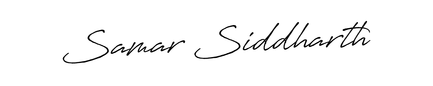Design your own signature with our free online signature maker. With this signature software, you can create a handwritten (Antro_Vectra_Bolder) signature for name Samar Siddharth. Samar Siddharth signature style 7 images and pictures png